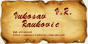 Vukosav Rauković vizit kartica